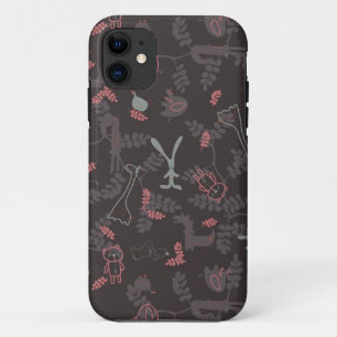 pattern displaying baby animals 1 iPhone 11 case