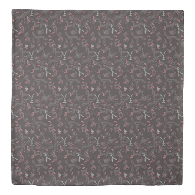 pattern displaying baby animals 1 duvet cover (Front)