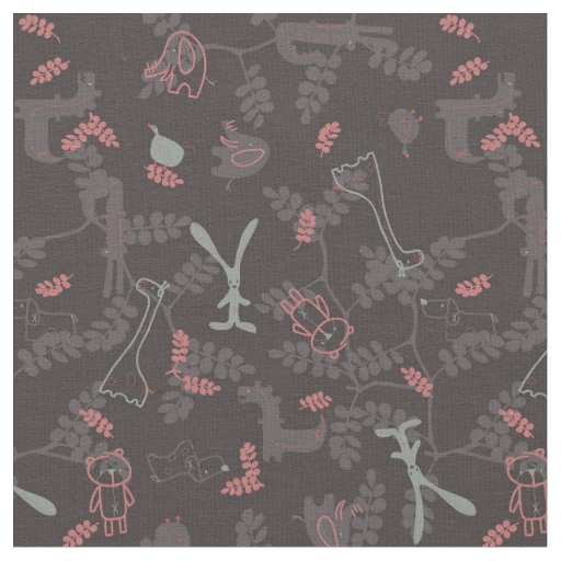 pattern displaying baby animals 1 fabric
