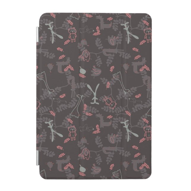 pattern displaying baby animals 1 iPad mini cover (Front)