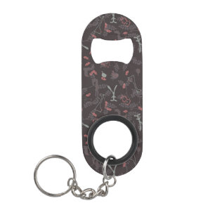 pattern displaying baby animals 1 keychain bottle opener