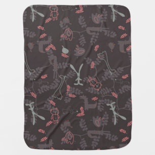 pattern displaying baby animals 1 swaddle blanket