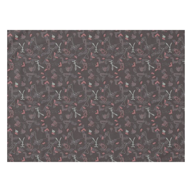 pattern displaying baby animals 1 tablecloth (Front (Horizontal))