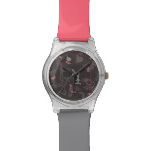 pattern displaying baby animals 1 wrist watch
