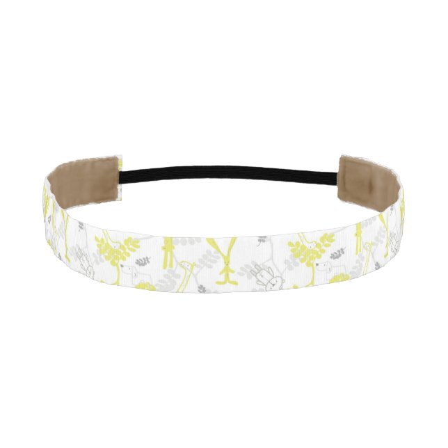 pattern displaying baby animals 2 athletic headband (Front)