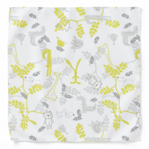 pattern displaying baby animals 2 bandana