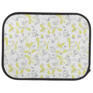 pattern displaying baby animals 2 car mat