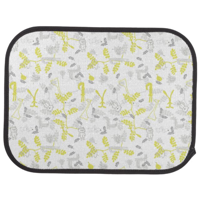 pattern displaying baby animals 2 car mat (Rear)
