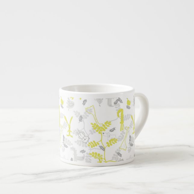 pattern displaying baby animals 2 espresso cup (Front Right)