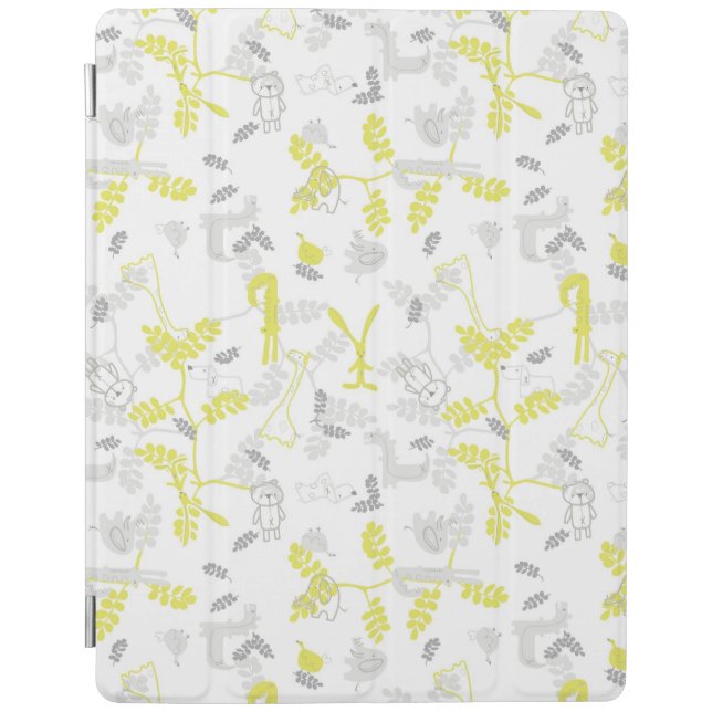 pattern displaying baby animals 2 iPad smart cover (Front)