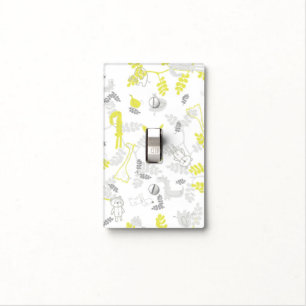 pattern displaying baby animals 2 light switch cover