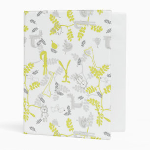 pattern displaying baby animals 2 mini binder