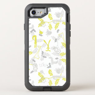 pattern displaying baby animals 2 OtterBox defender iPhone SE/8/7 case
