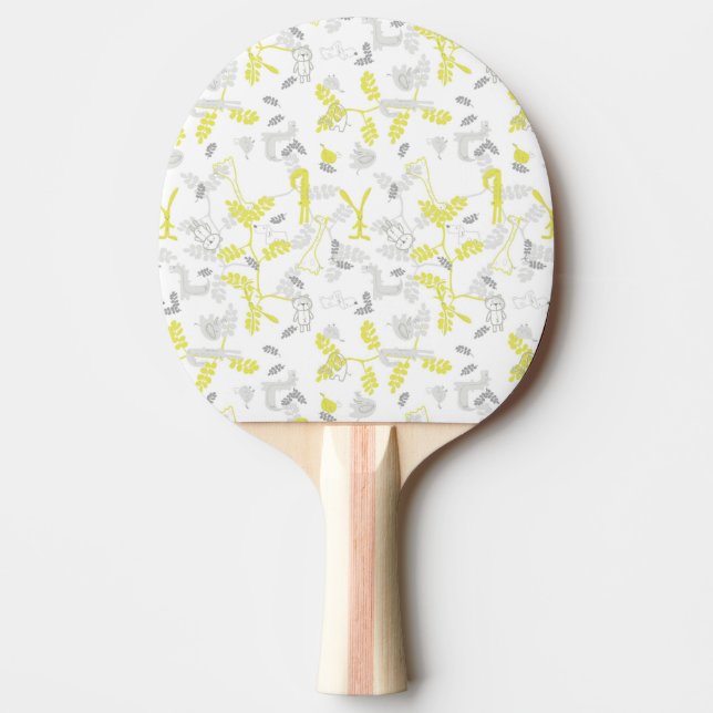 pattern displaying baby animals 2 Ping-Pong paddle (Front)