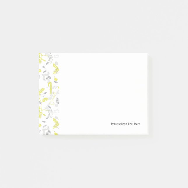 pattern displaying baby animals 2 post-it notes (Front)