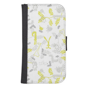 pattern displaying baby animals 2 phone wallet