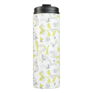 pattern displaying baby animals 2 thermal tumbler
