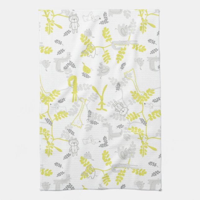 pattern displaying baby animals 2 towel (Vertical)