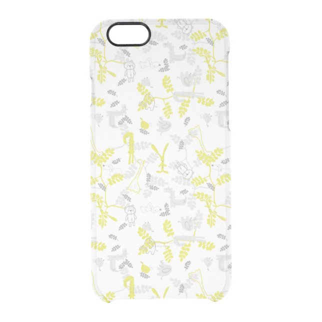 pattern displaying baby animals 2 uncommon iPhone case (Back)