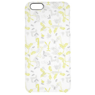 pattern displaying baby animals 2 clear iPhone 6 plus case