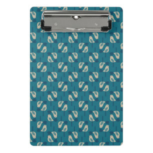pattern displaying birds mini clipboard