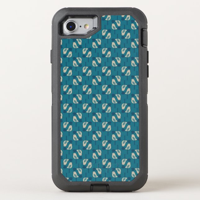 pattern displaying birds otterbox iPhone case (Back)