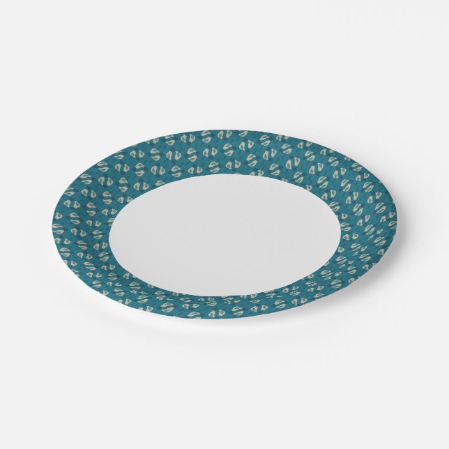 pattern displaying birds paper plates (Angled)