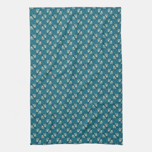 pattern displaying birds towel (Vertical)