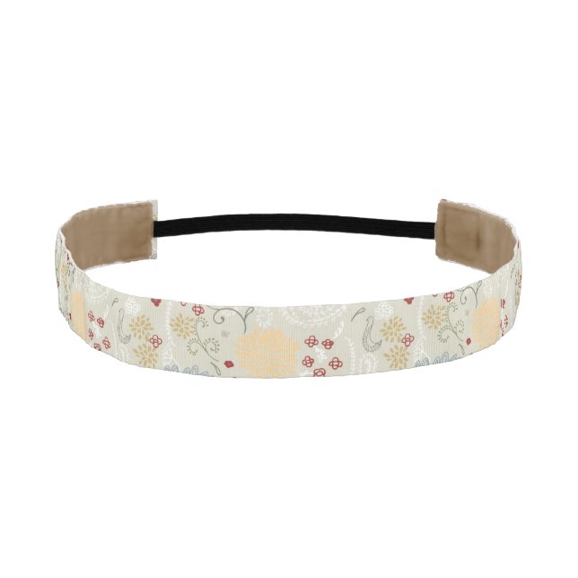 pattern displaying curly garden athletic headband (Front)