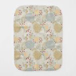 pattern displaying curly garden burp cloth
