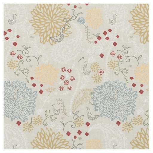 pattern displaying curly garden fabric