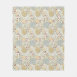 pattern displaying curly garden fleece blanket