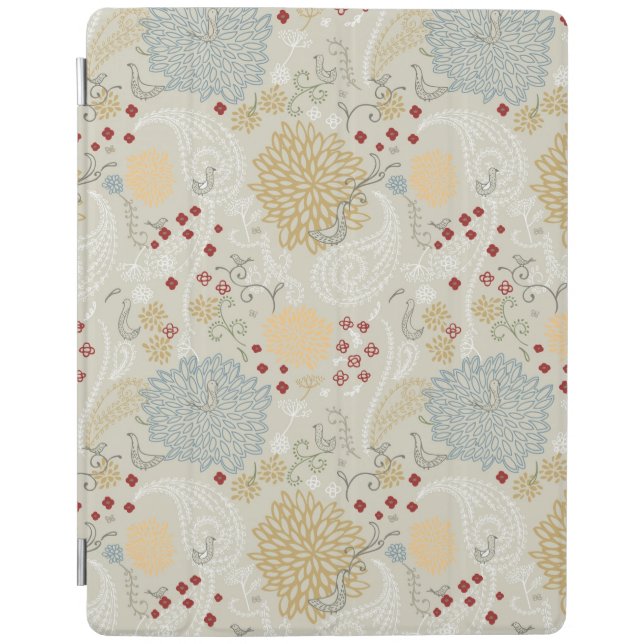 pattern displaying curly garden iPad smart cover (Front)
