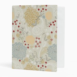 pattern displaying curly garden mini binder