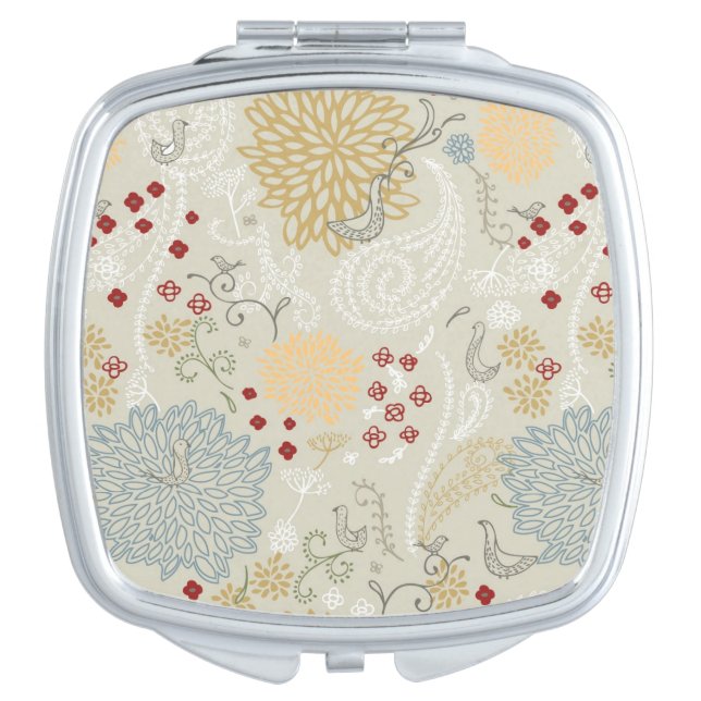 pattern displaying curly garden mirror for makeup (Front)