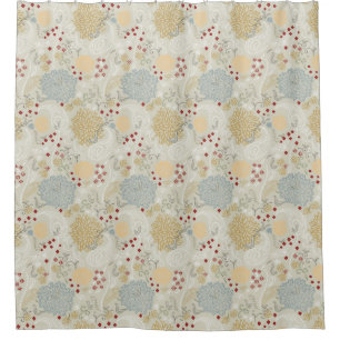 pattern displaying curly garden shower curtain