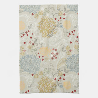 pattern displaying curly garden towel