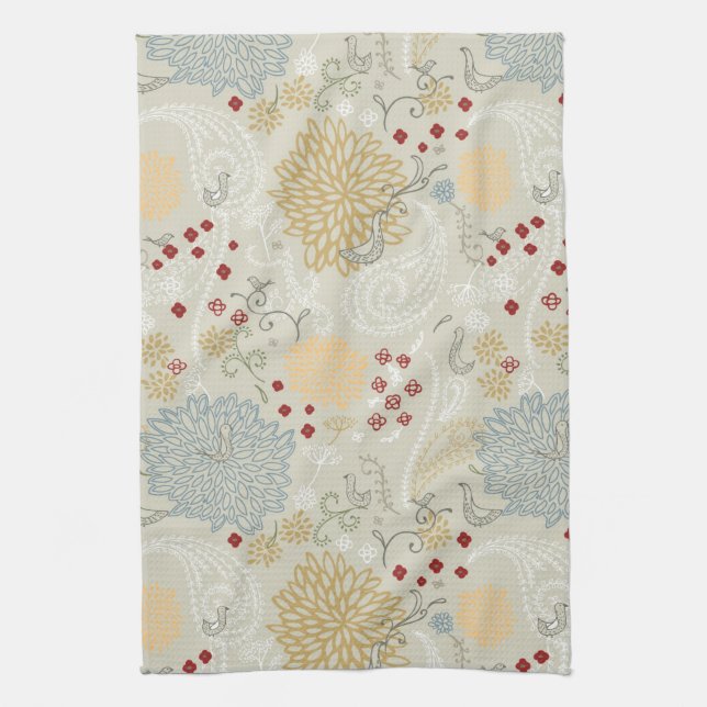 pattern displaying curly garden towel (Vertical)