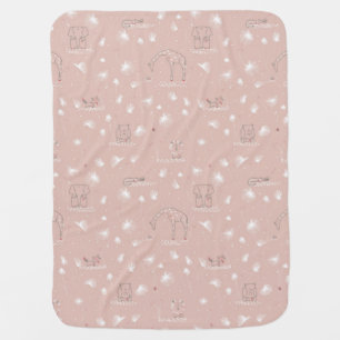 pattern displaying cute baby jungle animals blanket