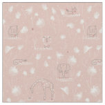pattern displaying cute baby jungle animals fabric