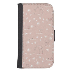 pattern displaying cute baby jungle animals samsung s4 wallet case