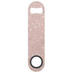pattern displaying cute baby jungle animals speed bottle opener