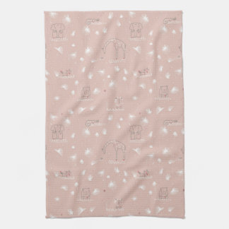 pattern displaying cute baby jungle animals towel