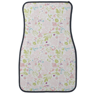 pattern displaying floral car floor mat
