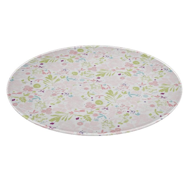 pattern displaying floral cutting board (Corner)