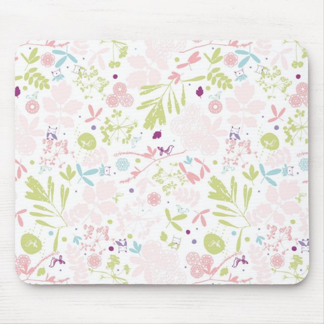 pattern displaying floral mouse pad (Front)