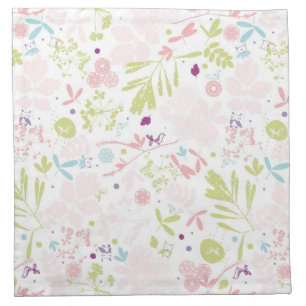 pattern displaying floral napkin