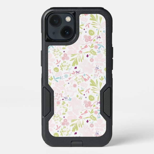 pattern displaying floral otterbox iPhone case (Back)