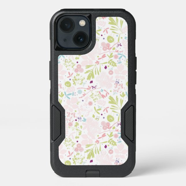 pattern displaying floral otterbox iPhone case (Back)
