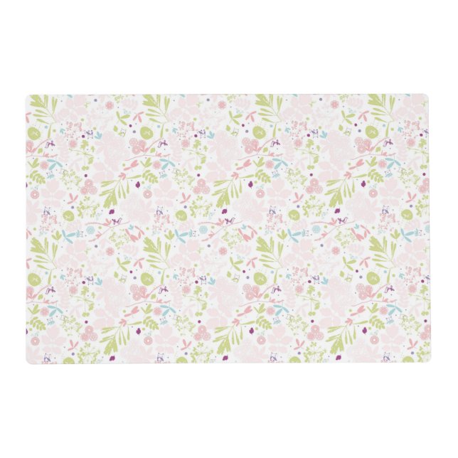 pattern displaying floral placemat (Front)